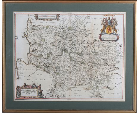 Johannes Blaeu, after Timothy Pont - 'Coila Provincia, the Province of Kyle' (Map of the Scottish District), 17th century cop