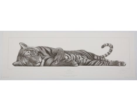 Gary Hodges - 'Angel Eyes', 20th century monochrome print, signed and editioned 594/850 in pencil, sheet size 33cm x 95cm, to