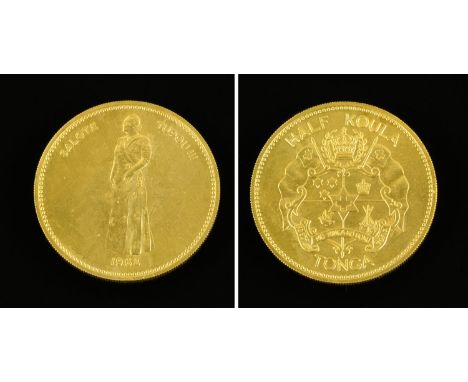 A Tonga half Koula, 1962, Obv: standing portrait of Queen Salote with legend Salote Tupou III, Rev: with a Tongan coat of arm