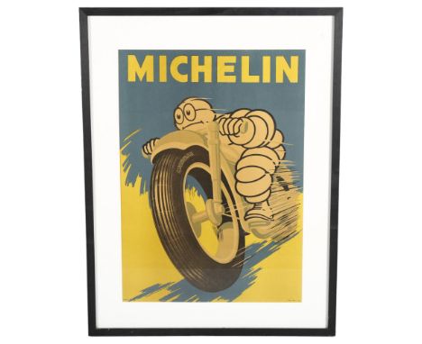 A vintage Italian Michelin poster, marked Verga-Milano, MOD 1172 - 4 -59, framed, frame size 85 x 65cmGood condition. 