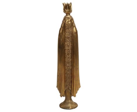 Erte (Roman de Tirtoff, 1892 - 1990), limited edition bronze sculptural candlestick, signed on reverse, dated 1985, from an e