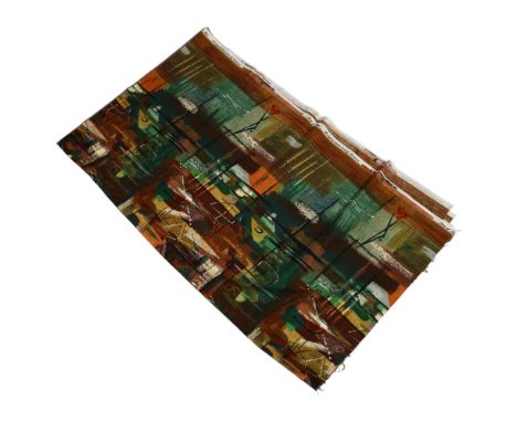John Piper for Sanderson Teal, a Stones of Bath 1960 design printed cotton panel, marked to selvedge, 207.5 x 124cmGood vinta