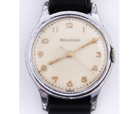 A Jaeger Lecoultre stainless steel wristwatch, 1950's 
