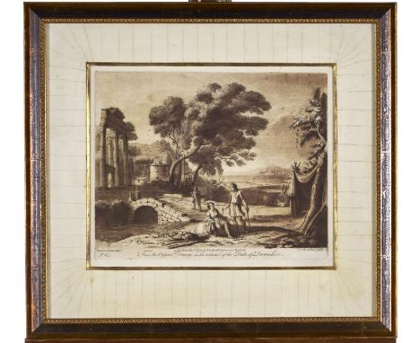 Richard Earlom (1743-1822) after Clause Gellee - La Lorrain, two plates from Liber Veritas, aquatints with margins, published