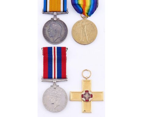 WWI pair, British War Medal and Victory Medal 47112 Sgt G T Mashall R W Fus, War Medal and one other 