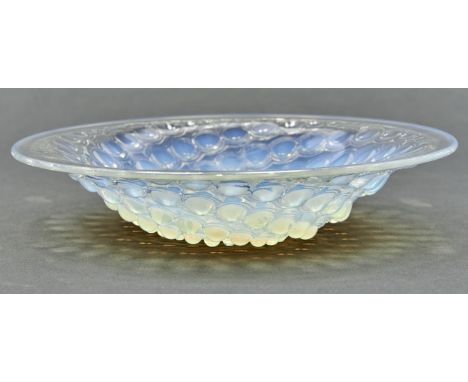 Volutes Coupe Ouverte. A Lalique semi opalescent glass dish, 24.5cm diam, stencil etched mark R LALIQUE FRANCE, Marchilac 309