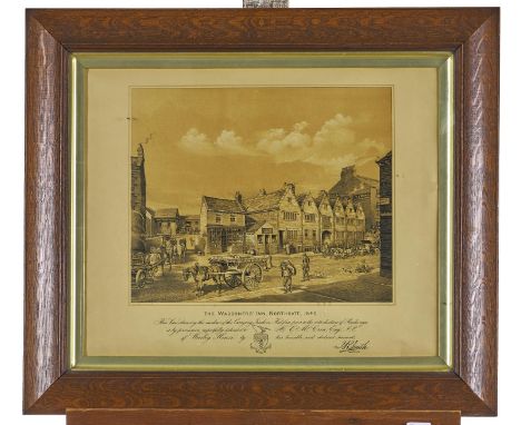 After Joseph Rideal Smith (1837-1915) - The Wagoners' Inn Northgate, Halifax, West Yorkshire, lithograph, lightly browned, by