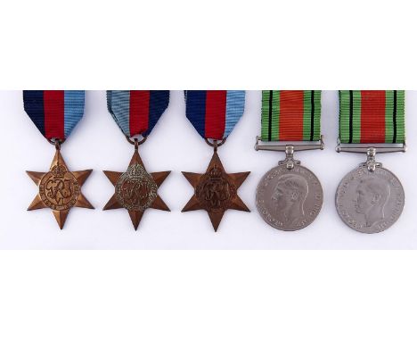 WWII Atlantic and other stars (6), Defence Medal (2) and War Medal (2) 