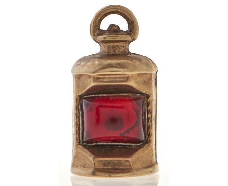 A 9ct gold ship's light charm, 1.5g 