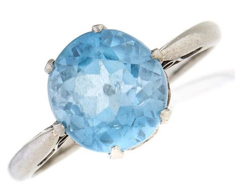 A zircon ring, in white gold marked ORR WG, 3.2g size K 