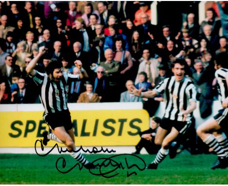 Malcom Macdonald signed 10x8 colour photo pictured while playing for Newcastle United. Good Condition. All autographs come wi