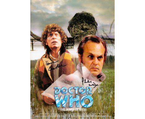 Tom Baker and Philip Madoc signed Dr Who The Power of Kroll 12x8 colour photo. Good Condition. All autographs come with a Cer