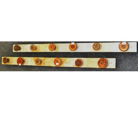 Interior Design - bespoke wall hanging coat rack the pegs made from cotton bobbins; another similar (2)