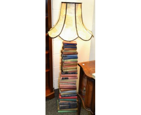 Interior Design - a contemporary lamp base formed by stacking graduated books with bespoke shade (2)