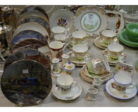 Ceramics - a Royal Albert Old Country Roses trinket dish, commemorative ware including mugs and cups & saucers, collectors pl