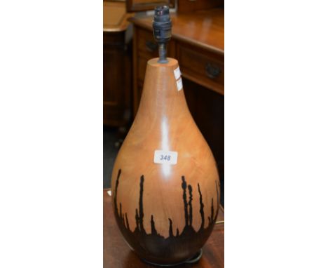Interior Design - a contemporary mango wood baluster shaped lamp base