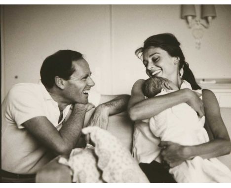 Richard Avedon (American, 1923-2004) 'AUDREY HEPBURN, MEL FERRER AND THEIR SON, SEAN', 1960 Silver print photograph with ligh