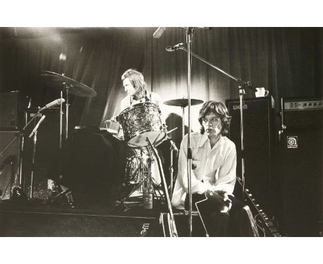 Homer W Sykes (Canadian, b.1949 ) MICK JAGGER AND CHARLIE WATTS, 1971 A silver bromide print, printed 1990s, signed 'Homer W 