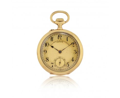 VACHERON & CONSTANTIN IN ORO, 1905 CIRCA Cassa: firmata, n. 210293, quattro corpi in oro 18K. Quadrante: firmato, dorato e co