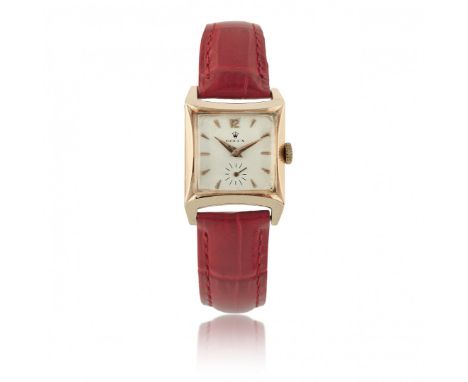 ROLEX AUTOMATICO REF. 8126 IN ORO ROSA CON SCATOLA E GARANZIA, 1949 CIRCA (VENDUTO NEL 1965) Cassa: firmata, n. 668062, due c