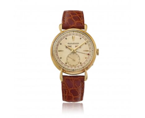 JAEGER-LECOULTRE TRIPLO CALENDARIO REF. 2721 IN ORO, ANNI '50 Cassa: punzone "LC" e albero di abete, n. 454650 A, due corpi i