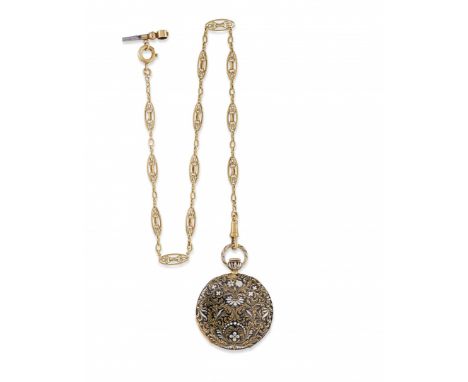 LACROIX RIPETIZIONE A QUARTI IN ORO E SMALTO, 1820 CIRCA Cassa: n. 7033, quattro corpi in oro interamente inciso e decorato i