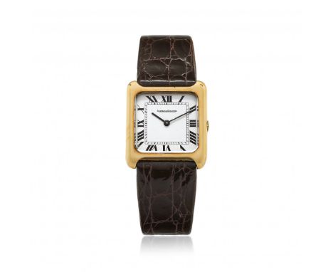 JAEGER-LECOULTRE REF. 9127.21 IN ORO, ANNI '70 Cassa: firmata, n. 1.414.403, due corpi in oro 18K, fondello a scatto. Braccia