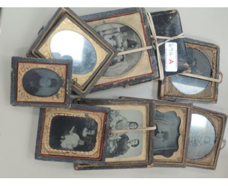 A selection of 19th century daguerreotypes, portrait and family studies