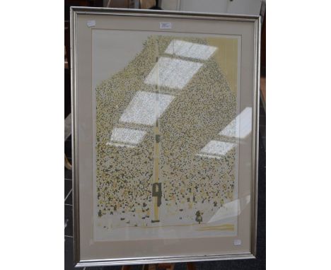 Fun Run, limited edition screenprint, numbered 15/20, indistinctly signed &amp; dated 1982, together with a vibrant pastel la