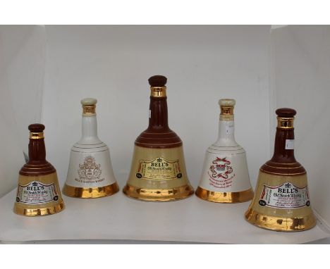 Five Bells, Old Scotch Whisky decanters, specially selected, including one to commemorate the birth of Prince Henry of Wales,