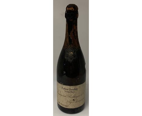 A bottle of Renaudin Bollinger &amp; Co. Extra Quality Very Dry 1911 Vintage Champagne
