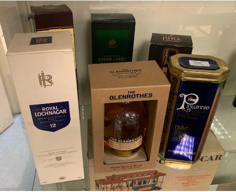 Collection of six bottles of Scotch whisky: Royal Lochnagar, aged 12 years, 40% abv, in card case; The Glenrothes Select Rese