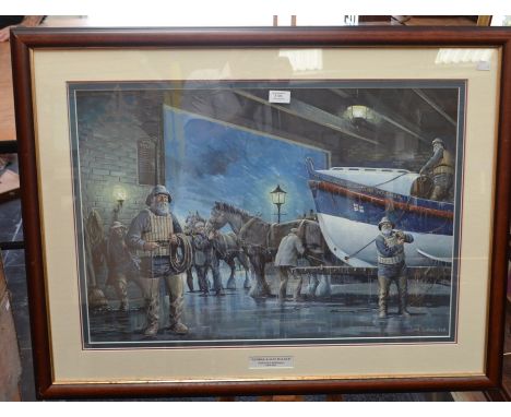 "George &amp; Jane Walker" by John Cooper, watercolour, 47 x 67 cm, framed and glazed, signed l r