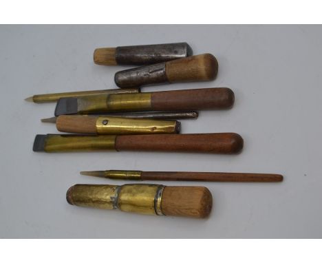 A collection of burnishing tools used by a local factory worker during the 1920/30's, used for polishing gold, etc and used a