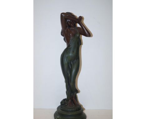 Resin art deco style figure of a lady Height-54cm