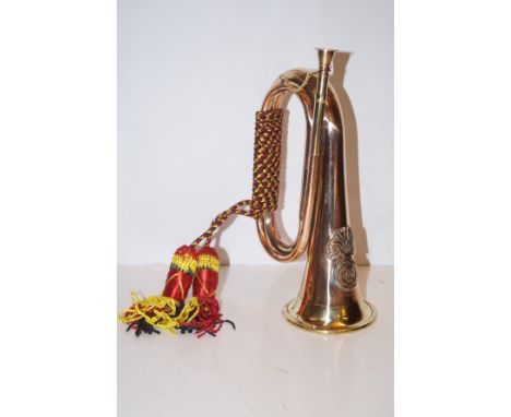 Bugle with Welsh Fusilier Cap Badge