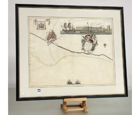 "Prospect of Leith from the East - the Right Hon. Sir James Fleming, Lord Provost of ye City of Edenburgh",&nbsp;double-page 
