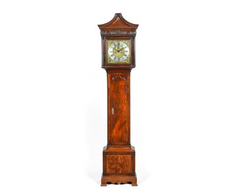 An Irish Mahogany Eight Day Longcase Clock, signed Alexr Gordon, Dublin, circa 1780, pagoda pediment, scroll and shell carved