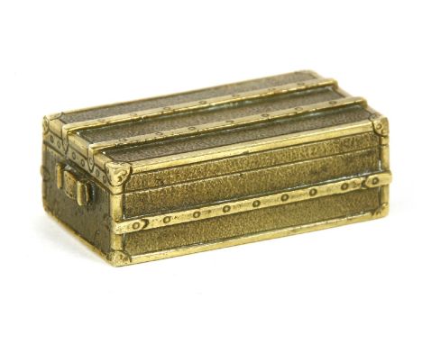 A Louis Vuitton paperweight, in the form of a luggage trunk, 5cm