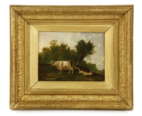 Dutch School, 19th century COWS RESTING With signature 'L De Koningh' oil on panel 18 x 24cm