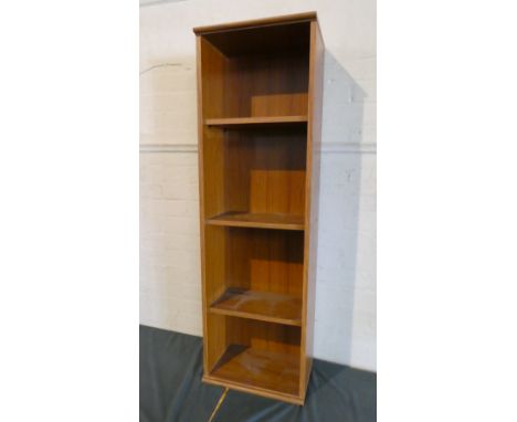 A Four Shelf Open Narrow Bookcase, 120cm High and 38cm Wide