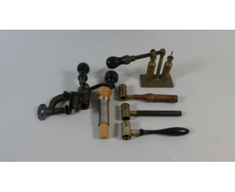 A Collection of Shot Gun Cartridge Tools, Shot and Powder Gauges, Cartridge Maker Etc 