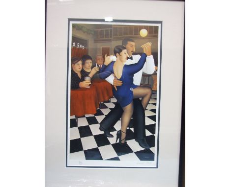 After Beryl Cook, 'Tango in the Bar Sur', an Alexander Gallery coloured print, signed in pencil, 366/650, 49 x 30cm.