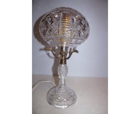 Heavy cut crystal table lamp Height 41 cm 