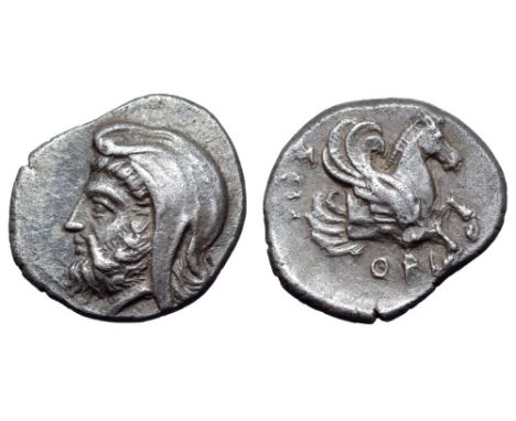Ionia, Achaemenid Period AR Tetrobol. Spithridates, Satrap of Lydia and Ionia, under Darius III. 335-334 BC. Head of satrap l