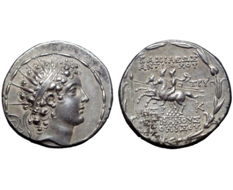 Seleukid Kings of Syria, Antiochos VI Dionysos AR Tetradrachm. Antioch on the Orontes, dated SE 168 (145-144 BC). Diademed an
