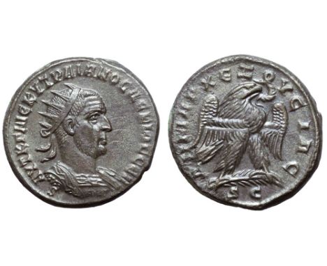 Trajan Decius AR Tetradrachm of Antioch, Seleucis and Pieria, Syria. Circa AD 250-251. AYT K Γ ME KY TPAIANOC ΔEKIOC CEB, rad