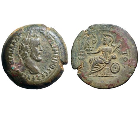 Antoninus Pius Æ Drachm of Alexandria, Egypt. Dated RY 9 = AD 145-146. AVT K T AIΛ AΔP ANTωNINOC CԐB ԐVC, laureate head right