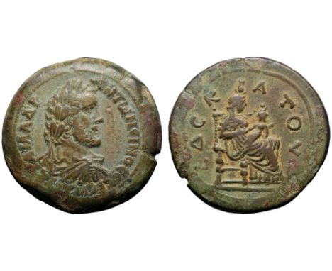 Antoninus Pius Æ Drachm of Alexandria, Egypt. Dated RY 10 = AD 146-147. AYT K T AIΛ AΔP ANTωNINOC CԐB ԐVC, laureate and cuira