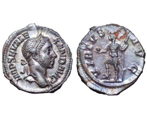 Severus Alexander AR Denarius. Rome, AD 228-231. IMP SEV ALEXAND AVG, laureate head right / VIRTVS AVG, Emperor in military d